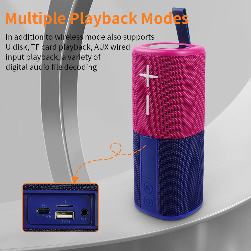 New Portable Magnetic 2-in-1 Bluetooth Speaker with Colorful Subwoofer and Two-Tone Design