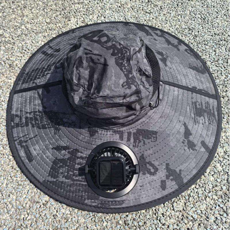 Men's Solar-Powered Fan Hat — Wide-Brimmed Outdoor Sunshade & UV Protection Hat — Summer Sun Hat, Hiking & Fishing Hat