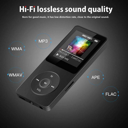 Portable player with 1.8-inch thin-film transistor display, portable music player, lossless video recorder, FM radio, video support, TF card, MP3 player.