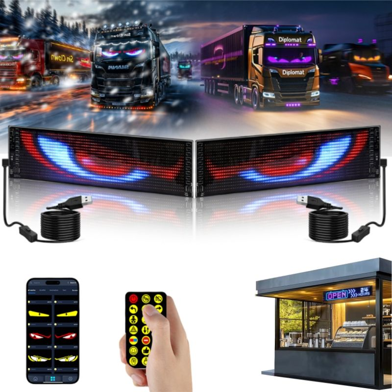 Magic Eye Light Car mounted LED Soft Screen Ultra thin Intelligent Glass Free Car Adhesive USB Power on Non destructive Installation