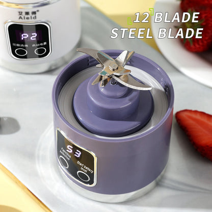Portable rechargeable mini juicer cup for home use, multi-functional juicer cup.