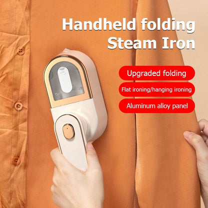 New portable handheld garment steamer for home use, foldable design.