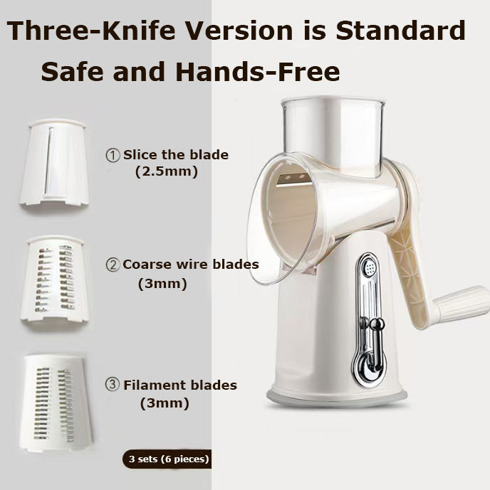 Multi functional vegetable slicer, plastic vegetable chopper for slicing, with 6 blades