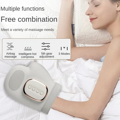 Smart hand massager, finger massager, hand beauty device for fingers, palms, wrists, joints, heating compress, air pressure, finger separation.