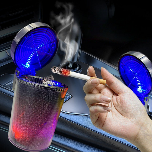 Car ashtray with lid in stock, anti ashtray with high-end feel, creative car interior ashtray