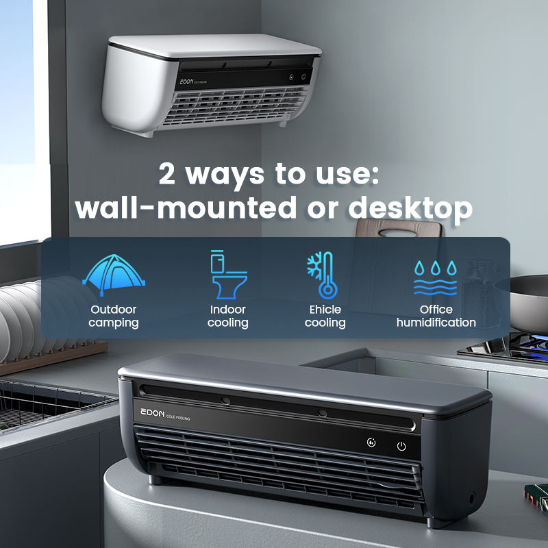New type of wall-mounted cooling fan, high-power rechargeable fan, household air cooler, portable electric table fan