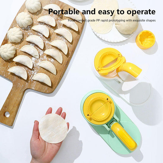 Newly Upgraded Dumpling Wrapper Press — Mold for Making Dumplings & Buns, Dough Rolling Tool, Compact Wrapper Press
