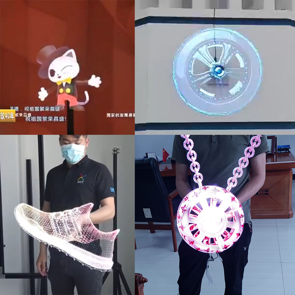 Holographic Projection 3D Fan Advertising Machine Holographic Advertising Machine Air Imaging Naked Eye Fan Screen
