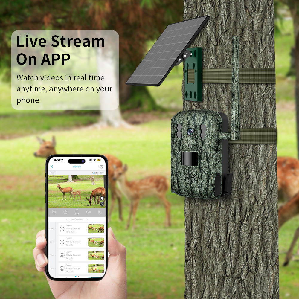 JerderFo A8 UCN cellular 4G LTE deer real-time stream tracking camera hunting camera 4G camera wildlife 940 no light solar panel