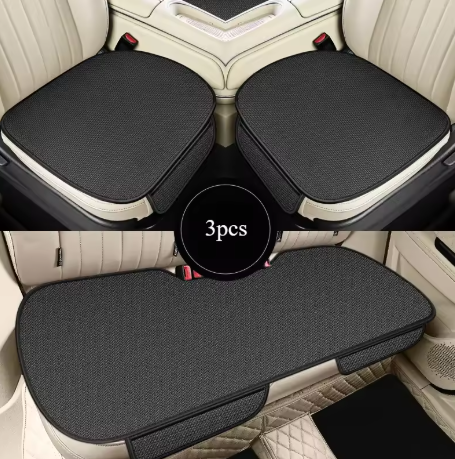 Ice Silk Car Seat Cushion 3-Piece Set — Universal All-Season Seat Pads & Mats