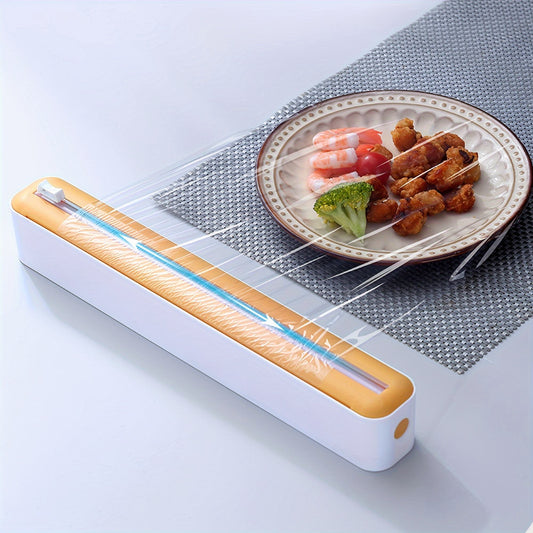 Cling film cutter, magnetic adjustable kitchen baking paper and aluminum foil cutter, storage box.