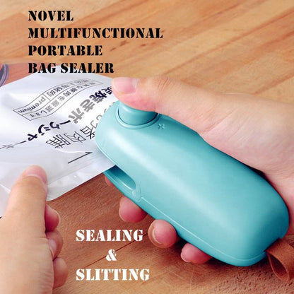 Small household rechargeable plastic bag sealing machine for snacks.