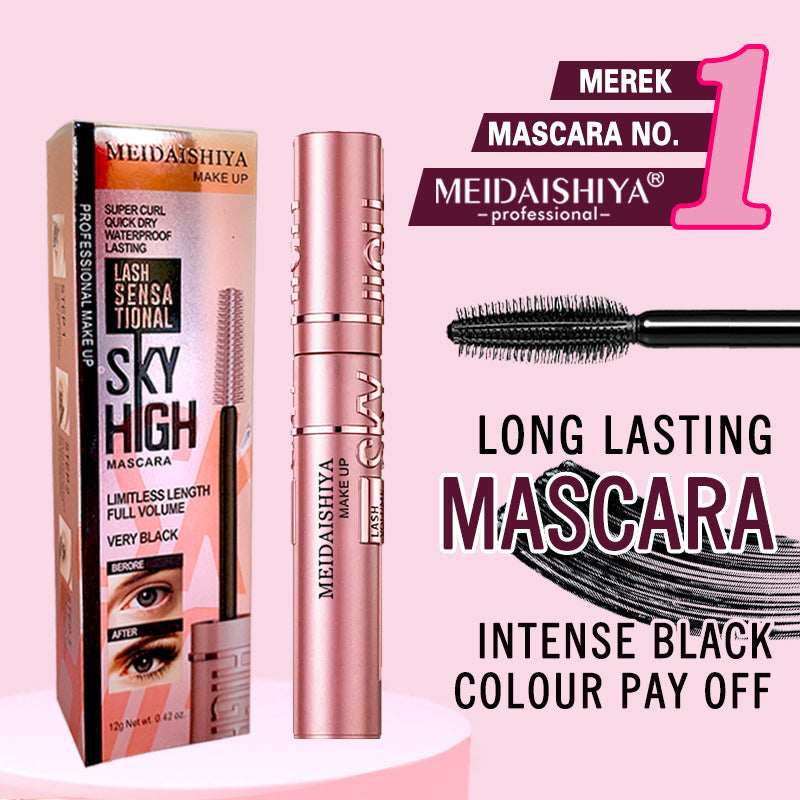MEIDAISHIYA Mascara: Waterproof, Super-Curling, Volumizing, Long-Lasting, Smudge-Proof, Lengthening & Curl-Holding