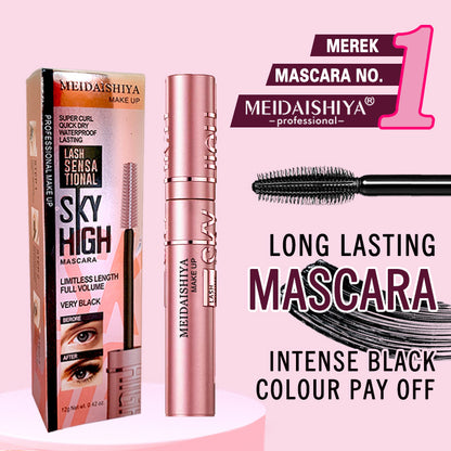 MEIDAISHIYA Mascara: Waterproof, Super-Curling, Volumizing, Long-Lasting, Smudge-Proof, Lengthening & Curl-Holding