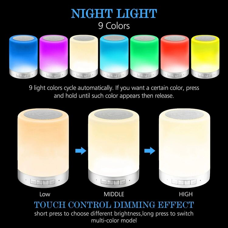 Paipai Light Bluetooth Speaker Night Light Desktop Mini subwoofer Bluetooth Speaker