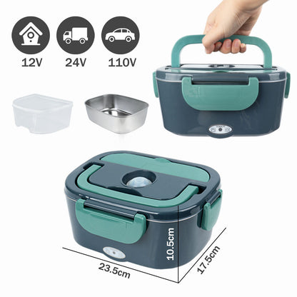 Electric lunch box, heat preservation and heating, dual-use for family and car, stainless steel, plug-in.