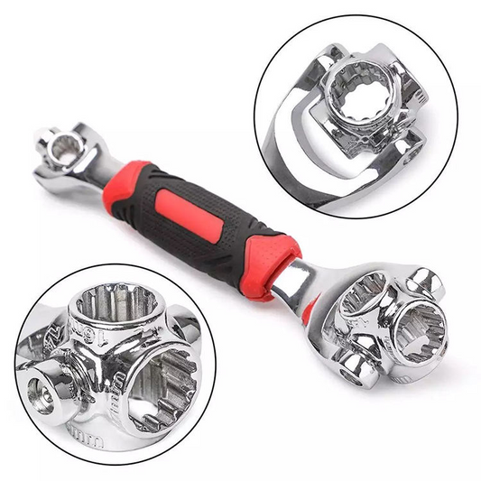 Universal Spanner Eight in One Multi-Function Socket Dog Bone Spanner Screwing Screws Multi Head Rotary Movable Spanner
