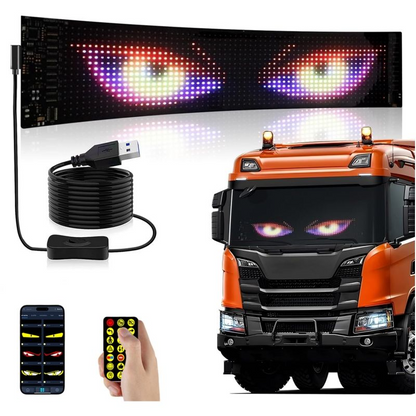 Magic Eye Light Car mounted LED Soft Screen Ultra thin Intelligent Glass Free Car Adhesive USB Power on Non destructive Installation