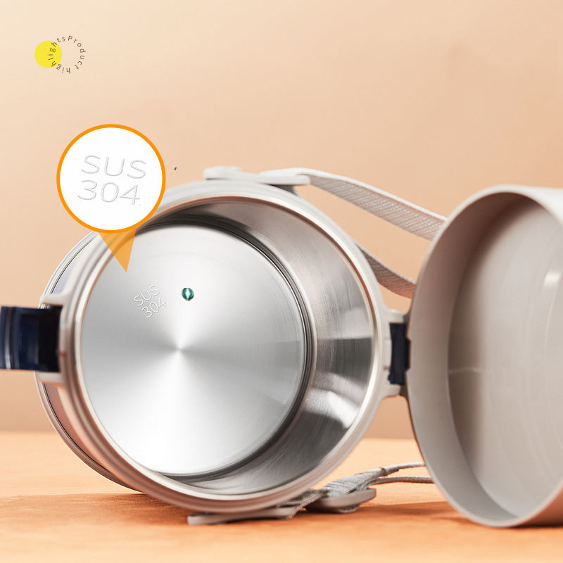 304 Stainless Steel Insulated Pot for Adults, Students, Office Workers, and Lunch Boxes (Multi-Layer)2.3L