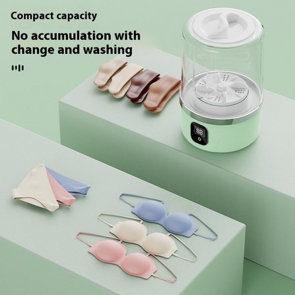 Portable mini household washing machine with USB rechargeable function for washing underwear and socks; cordless electric washing cup.
