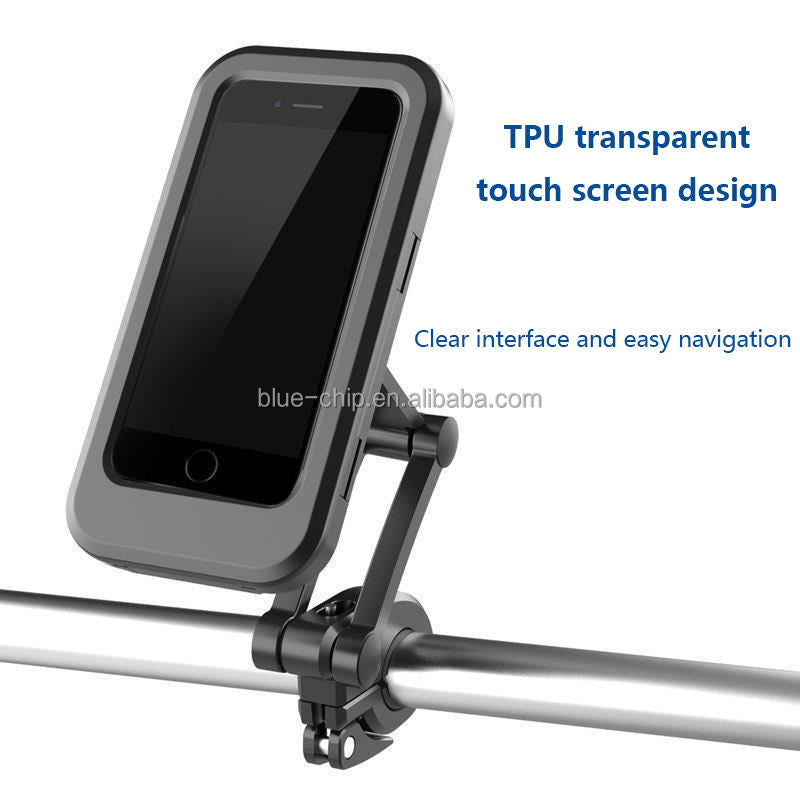 New waterproof navigation phone holder for motorcycles, delivery riders, fully enclosed touchscreen electric scooter rain cover.