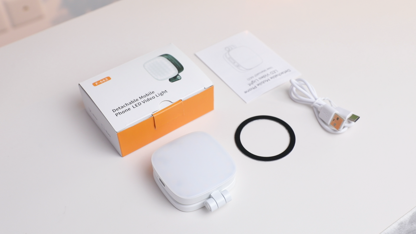 Camera Phone Ring Light Magnetic Detachable Selfie Light with 5 Brightness Levels