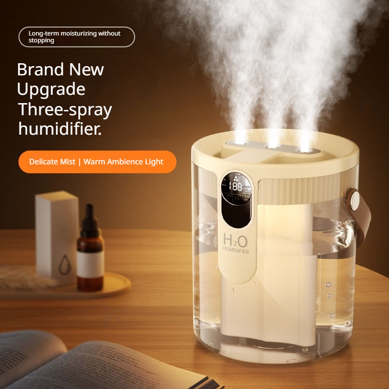 New 1.5L Home Humidifier — Ultra-Quiet, Triple-Mist Output, High Volume, Cordless & Portable — Compact Desktop Unit for Bedrooms and Offices