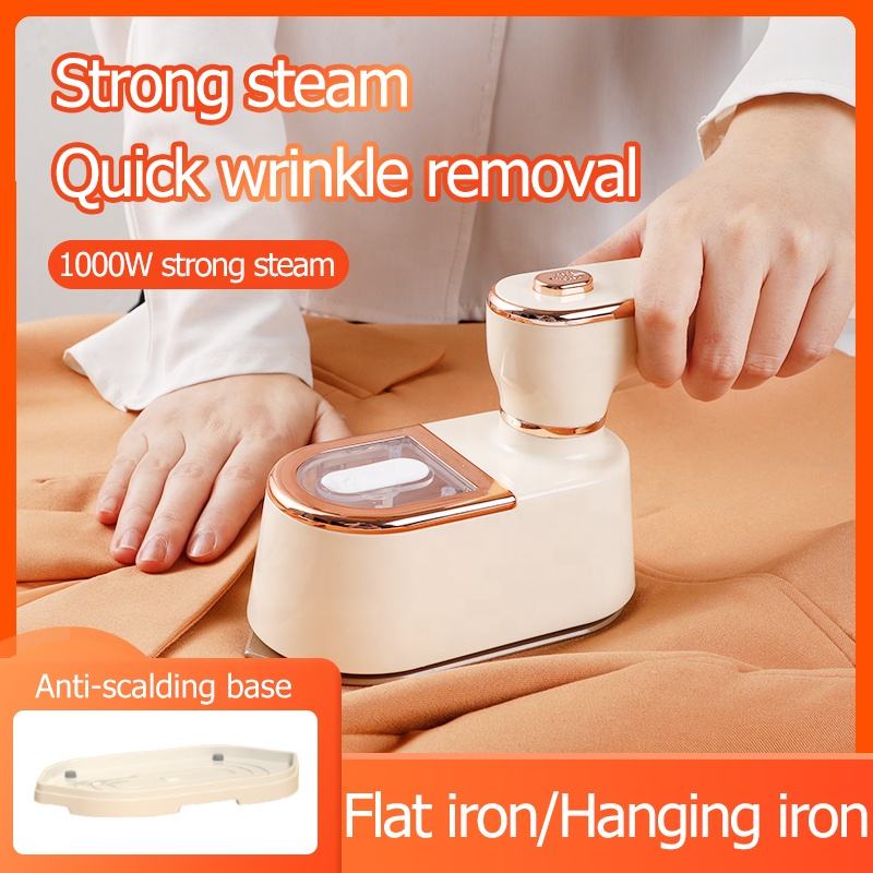 New portable handheld garment steamer for home use, foldable design.