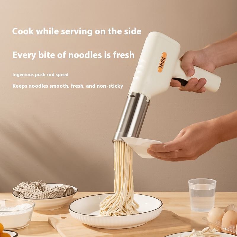 Multifunctional Handheld Noodle Maker, Wireless Electric Home Use, 5-Head Portable Rechargeable Noodle Press for Kitchens