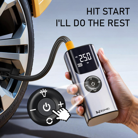 Car mounted inflator, portable wireless pump, car tire automatic high-pressure inflator, mobile phone charging
