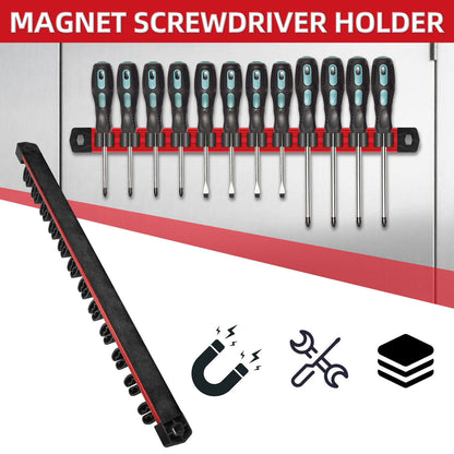 Magnetic Tool Organizer — Metal Storage Set for Screwdrivers, Torx, Ratchet, and Open-End Wrenches — Magnetic Hanging Tool Holder
