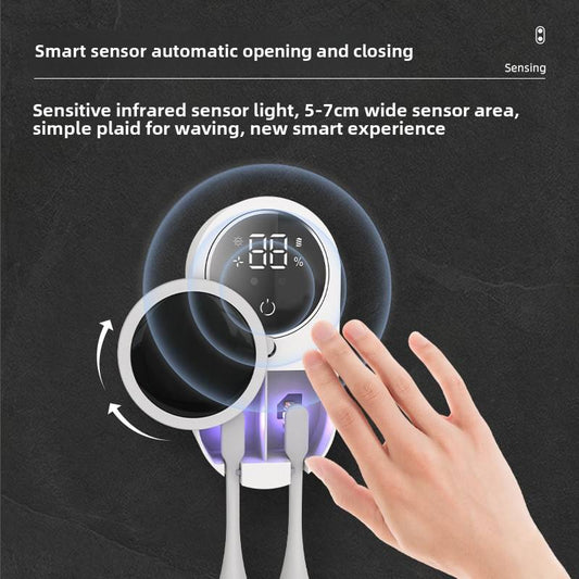 Automatic sensor toothbrush sterilizer, smart home dual-use UVC ultraviolet sterilization and circulating air drying.