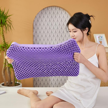 Honeycomb design high elastic washable wave memory gel neck breathable neck household silicone TPE pillow