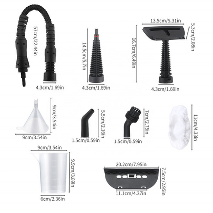 Portable high-temperature, high-pressure steam cleaner with 9 accessories; high-temperature mite removal; high-pressure handheld steam cleaner