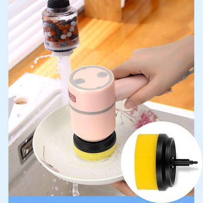 USB rechargeable kitchen dishwashing brush, sink cleaner, bathroom bathtub cleaning brush, rotary scrubber, electric cleaning brush.