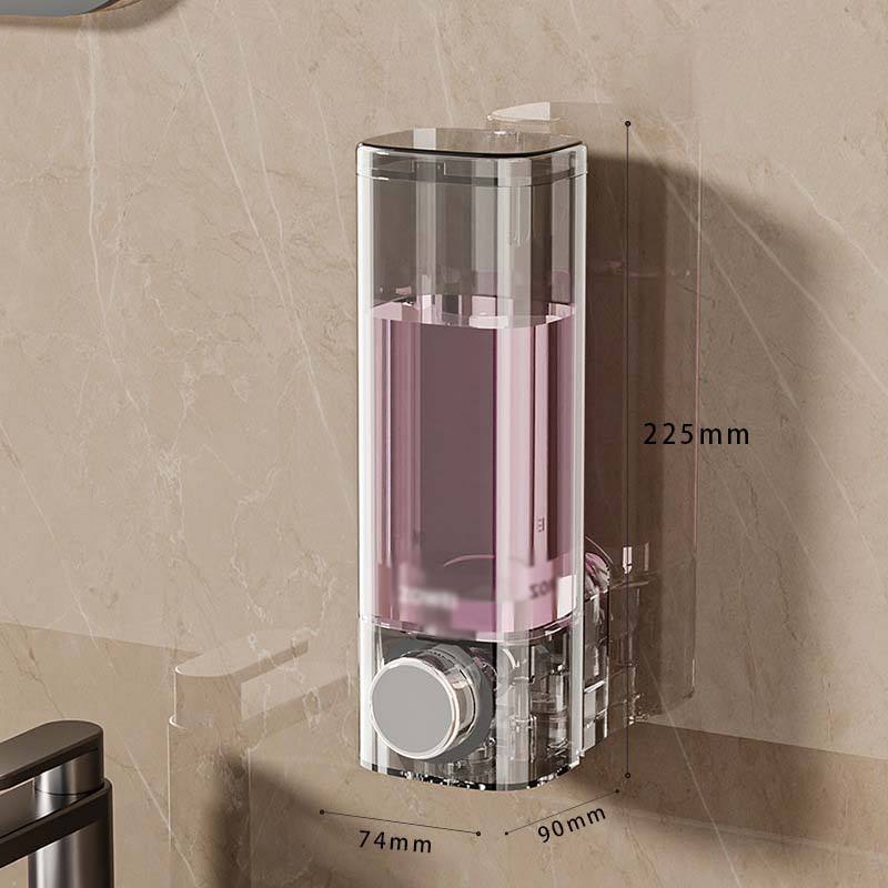 Suction Cup Soap Dispenser Wall-Mounted Hand Sanitizer Pump Dispenser Bottle No-Drill Shampoo & Shower Gel Box Wall-Mounted Mount