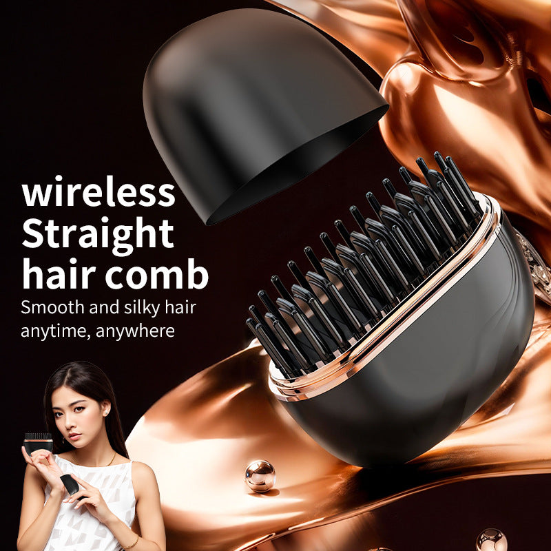 New Mini Rechargeable Hair Straightener - Portable, Stylish, Two-in-One Hair Straightener with Curling and Cordless Function.