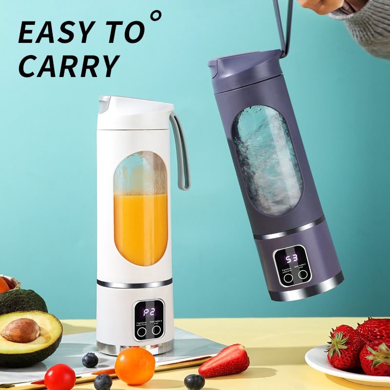 Portable rechargeable mini juicer cup for home use, multi-functional juicer cup.