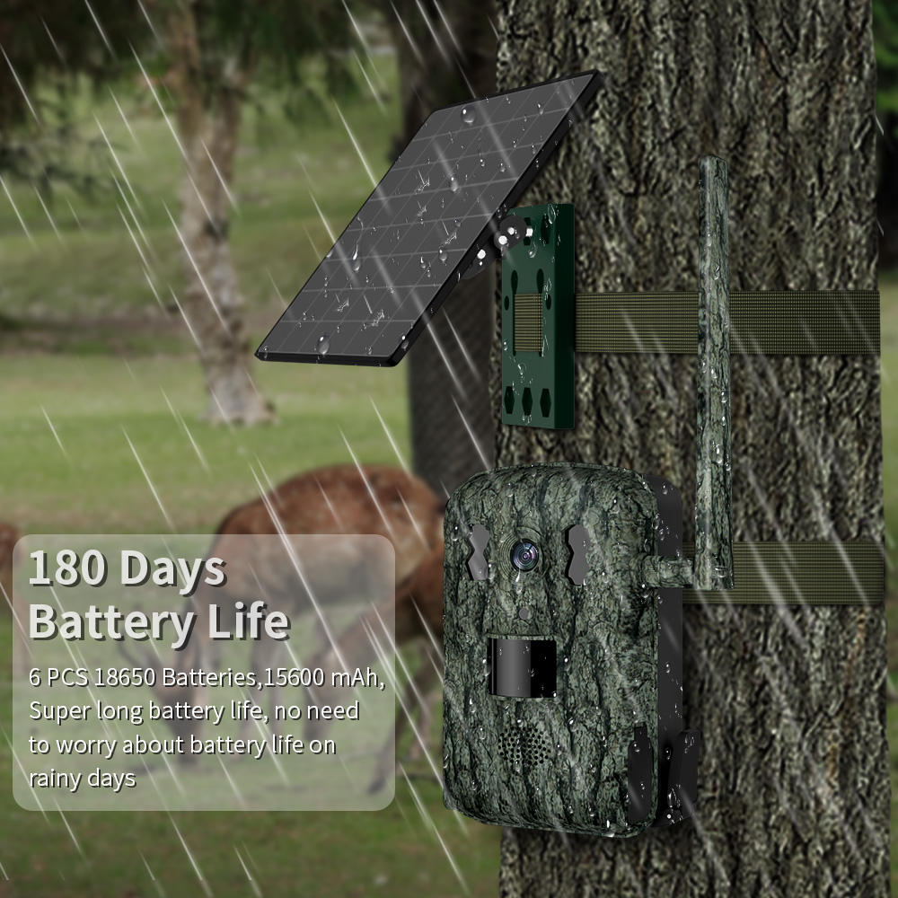 JerderFo A8 UCN cellular 4G LTE deer real-time stream tracking camera hunting camera 4G camera wildlife 940 no light solar panel