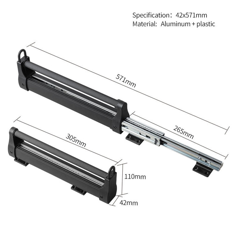 Pull-out retractable clothes rack, built-in top-mounted retractable trouser rack for home wardrobes and walk-in closets.