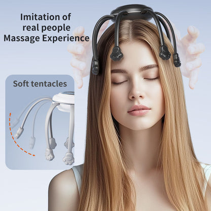 Intelligent Octopus Head Massager, Fully Automatic Head Therapy Machine, Scalp Soothing and Relaxing Home Use Instrument