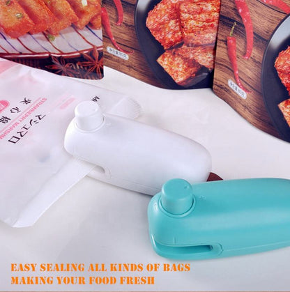 Small household rechargeable plastic bag sealing machine for snacks.