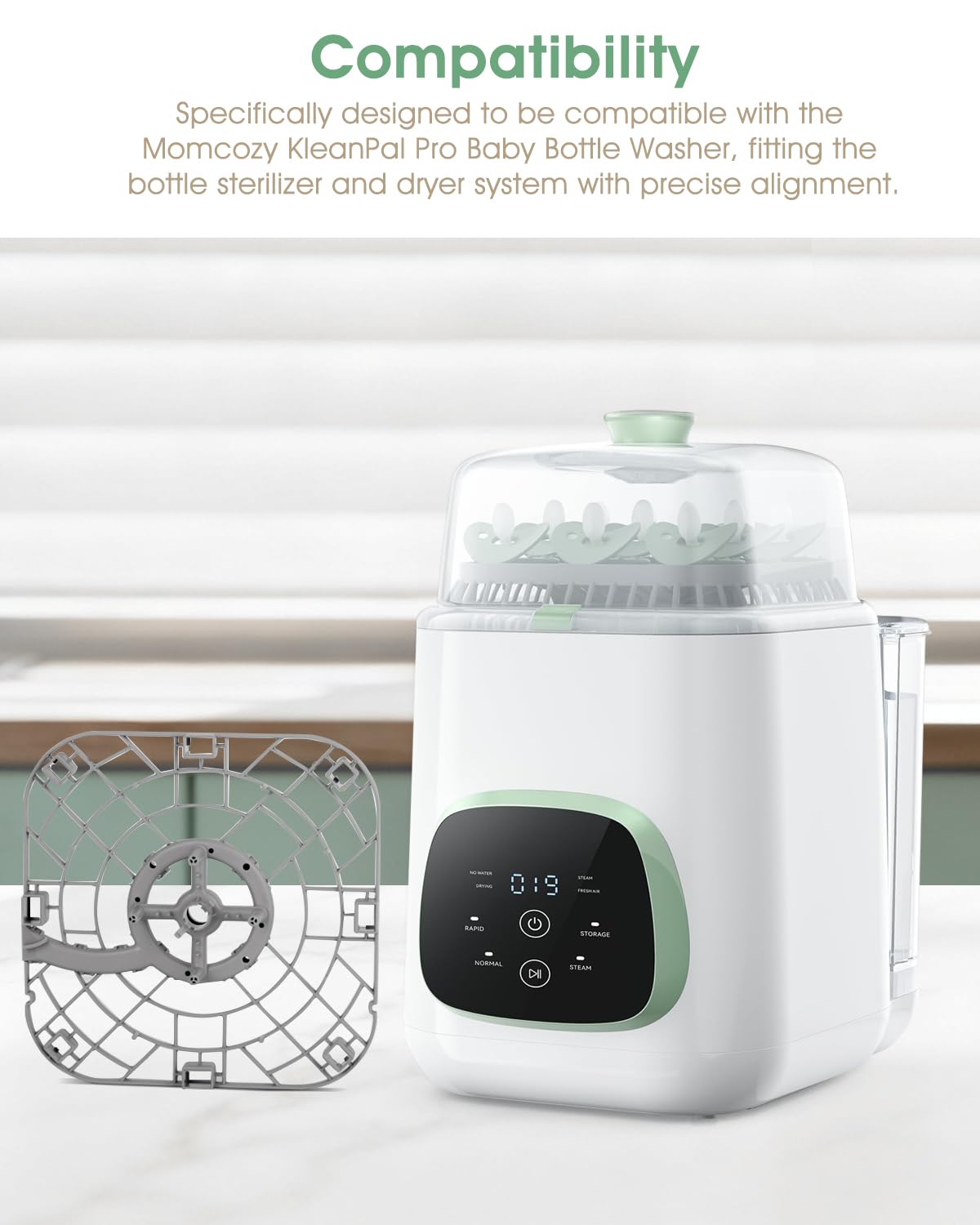 Tiga Replacement Bottom Tray for Momcozy Bottle Washer, Compatible with KleanPal Pro – Durable Base Tray Replacement Part, Easy Install Baby Bottle Washer Accessory