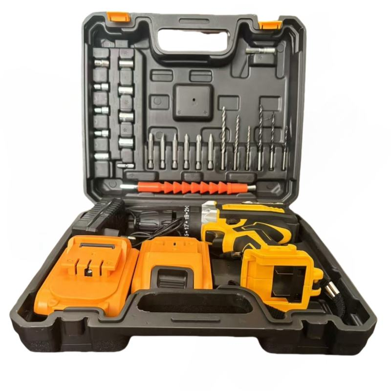 Multi-functional 21V rechargeable impact drill, lithium battery-powered electric drill, screwdriver, and electric drill set