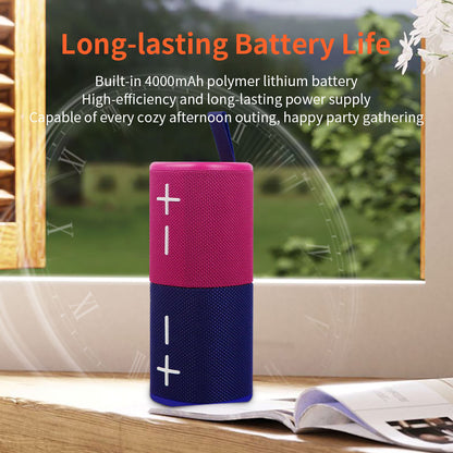 New Portable Magnetic 2-in-1 Bluetooth Speaker with Colorful Subwoofer and Two-Tone Design