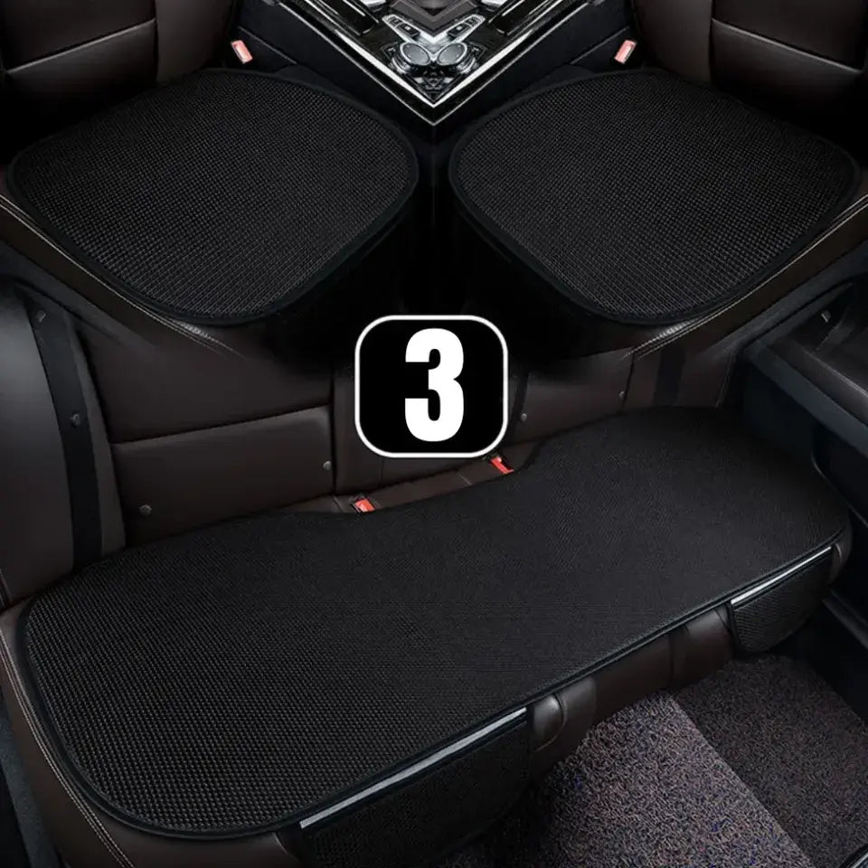 Ice Silk Car Seat Cushion 3-Piece Set — Universal All-Season Seat Pads & Mats