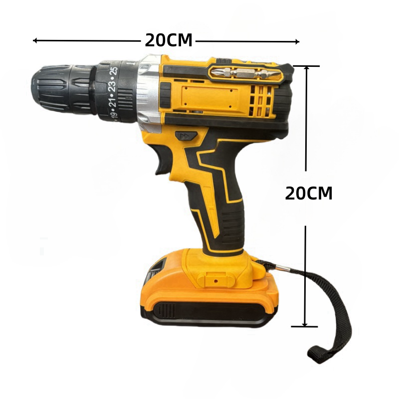 Multi-functional 21V rechargeable impact drill, lithium battery-powered electric drill, screwdriver, and electric drill set