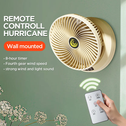 Desktop circulating fan, remote control, folding, wall-mounted, rechargeable, oscillating fan, portable fan for office and dormitory use.