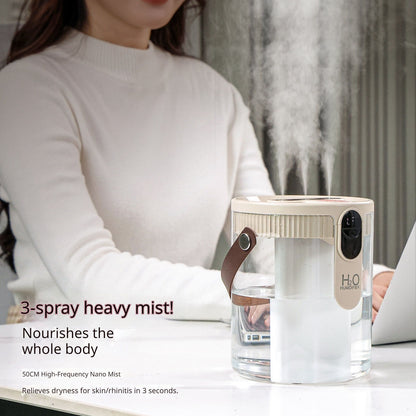 New 1.5L Home Humidifier — Ultra-Quiet, Triple-Mist Output, High Volume, Cordless & Portable — Compact Desktop Unit for Bedrooms and Offices