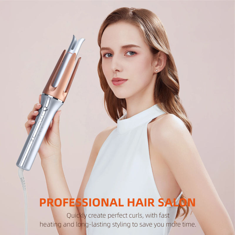 Professional 25mm automatic LED electric PTC ceramic deep wave curling self rotating curling iron